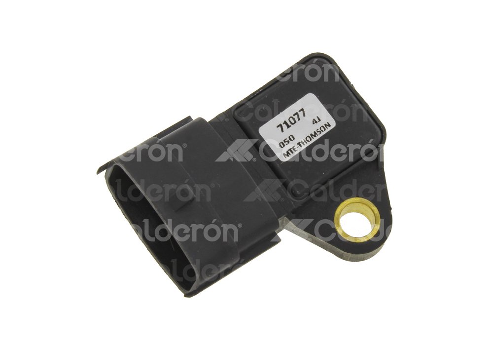 SENSOR MAP (SENSOR DE PRESION ABSOLUTA DEL MULTIPLE MAP) DODGE ATTITUDE L4 1.4L/1.6L 2012-2014, H100 L4 2.4L 2012-2014, i10 L4 1.1L 2012-2014; HYUNDAI GRAND i10 L4 1.2L 2015-2017, SONATA L4 2.4L 2015-2017; KIA OPTIMA L4 2.4L 2016-2018, SORENTO L4/V6 2.4L/3.3L 2016-2018, KIA SOUL L4 1.6L 2016-2018, SPORTAGE L4 2.4L 2016-2018, NUMERO DE TERMINALES: 4, RANGO DE MEDICION: 10/120 KILOPASCAL, RANGO DE OPERACION: 374.2/4750 MILLIVOLTS, MTE THOMSON: 71077 MTE-THOMSON