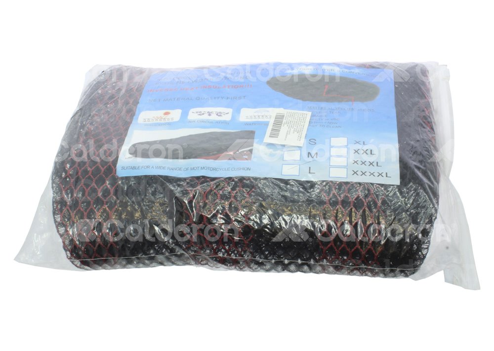 CUBRE ASIENTO TERMICO PARA MOTOCICLETA 90X51 L NEGRO&ROJO ENCA-L1 IMPORTACION
