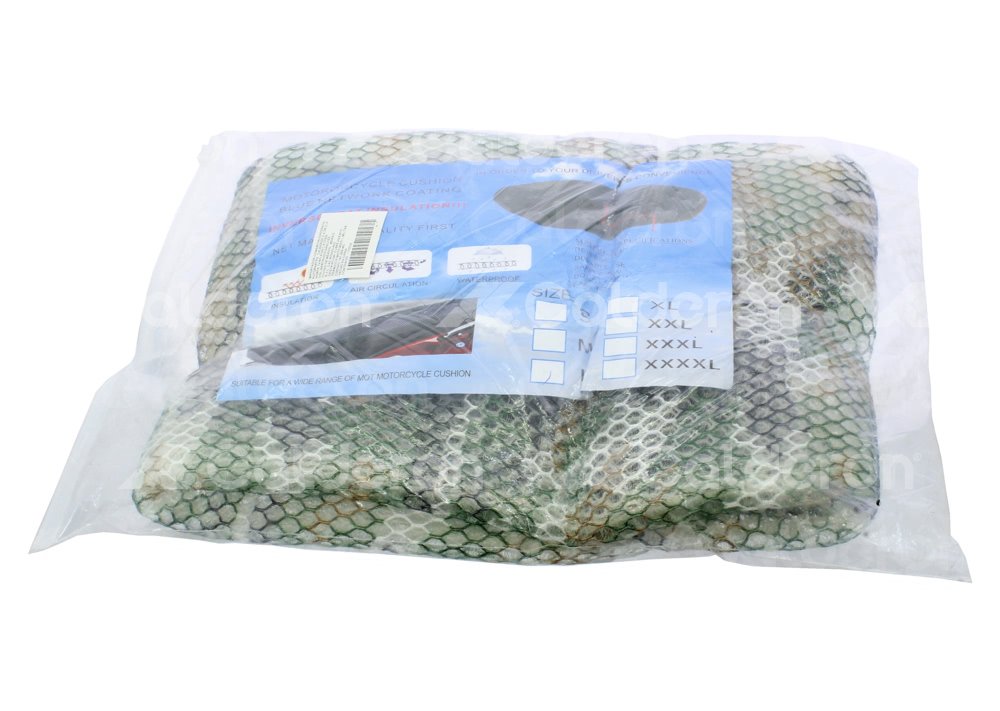 CUBRE ASIENTO TERMICO PARA MOTOCICLETA, 90X51 (L) MILITAR ENCA-L4 IMPORTACION