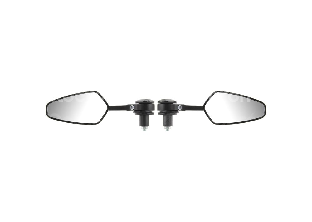 JUEGO DE ESPEJOS DEPORTIVO CAFÉ RACER TRIANGULAR NEGRO 78018 QUMO