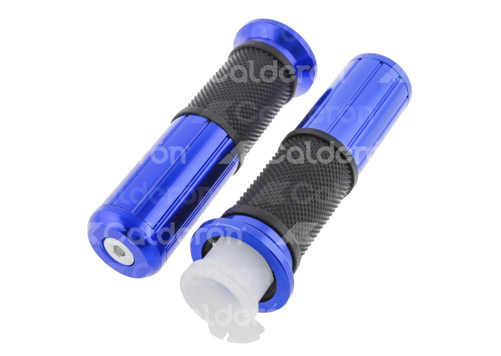PUÑOS MOTOCICLETA ALUMINIO AZUL JUEGO (2 PIEZAS) ENPUN-1107-0024A QUMO