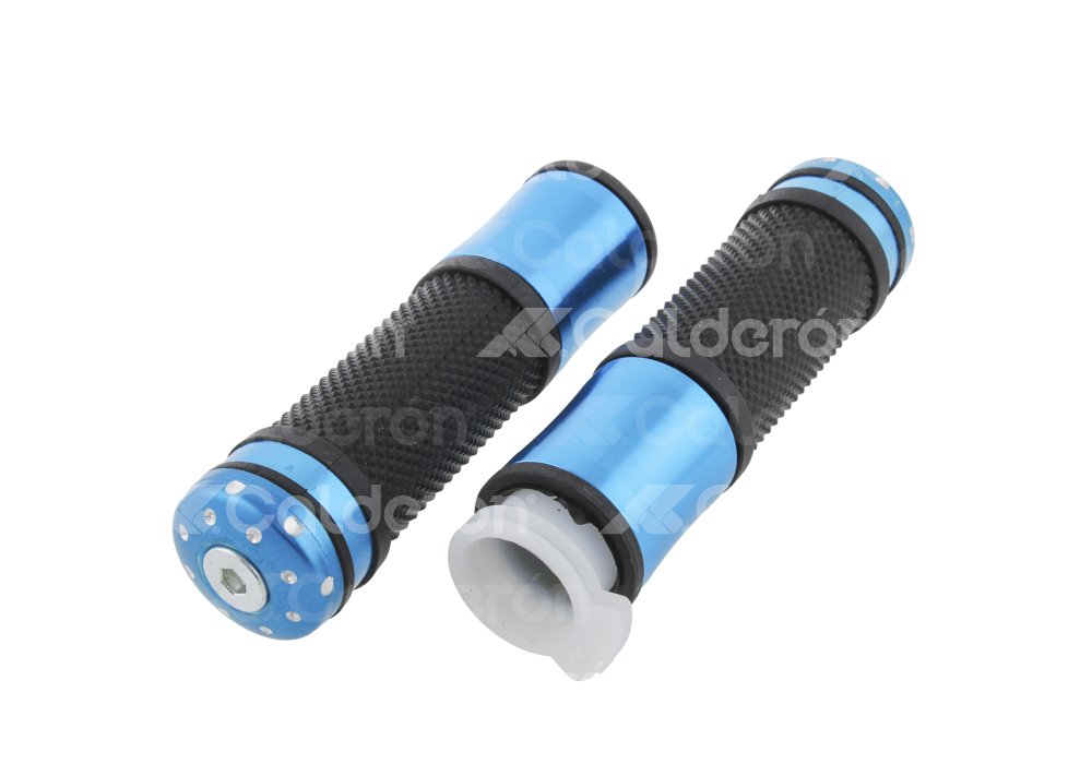 PUÑOS MOTOCICLETA ALUMINIO MSD-276 AZUL JUEGO (2 PIEZAS) ENPUN-1107-0013A QUMO