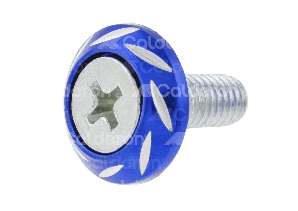 TORNILLO MOTOCICLETA DECORATIVO ALUMINIO REDONDO M6 AZUL PIEZA ENTOR-6701-0809A QUMO