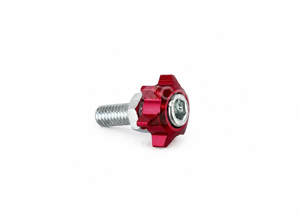 TORNILLO MOTOCICLETA DECORATIVO ALUMINIO CON COLORES ESTRELLA M6 ROJO ENTOR-6701-0807R QUMO