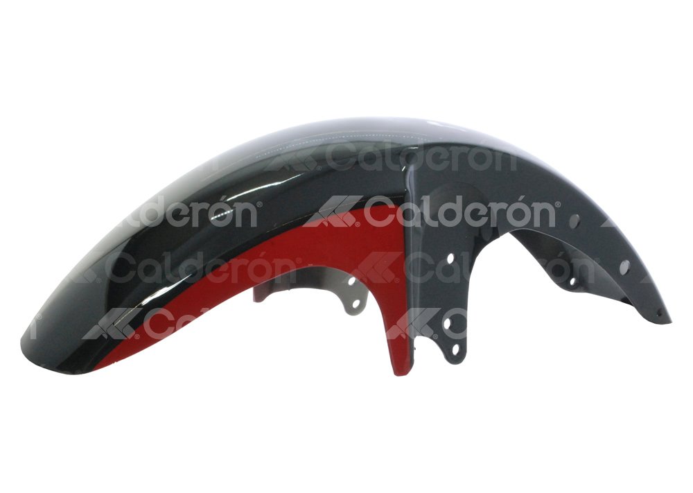 SALPICADERA DELANTERA NEGRO/ROJO FT125 SPORT ENSAL-4101-0005C IMPORTACION