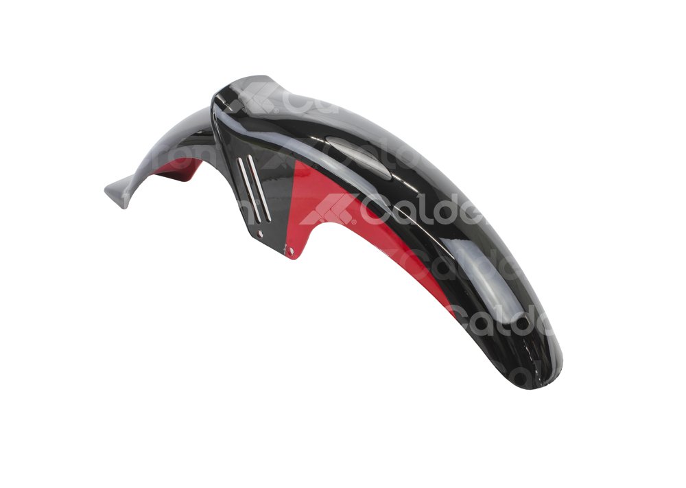 SALPICADERA MOTOCICLETA DELANTERA ITALIKA FT150 NEGRO/ROJO ENSAL-4101-0007C QUMO