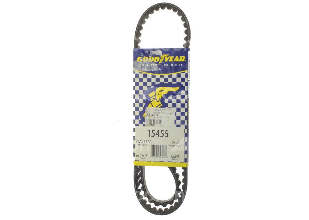 BANDA V CHEVROLET P30 V8 5.7L 90-95 VENTILADOR CON DH, SIN AIRE ACONDICIONADO 15455 No. GATES: 6453 GOODYEAR