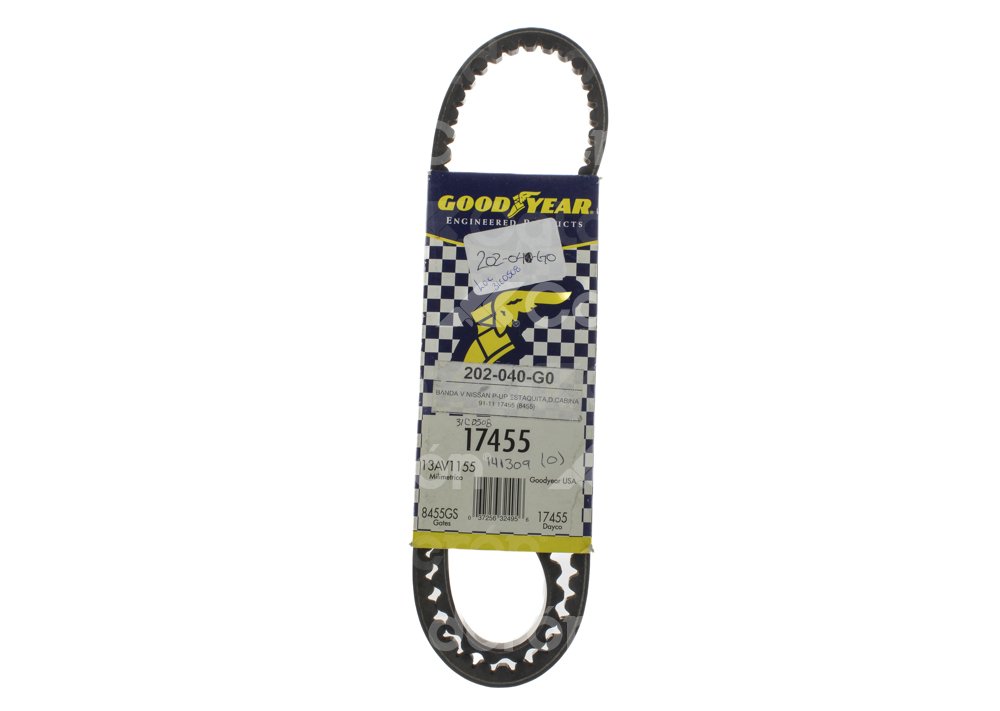 BANDA V NISSAN P-UP, ESTAQUITA, D.CABINA 91-11 17455 No. GATES: 8455 GOODYEAR