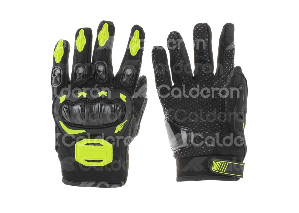 GUANTE MOTOCICLISTA SPEED NEON/VERDE (L) (JUEGO) GUA-7107-0026B QUMO